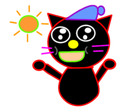 Black cat "Chao Guay" sticker #11763702