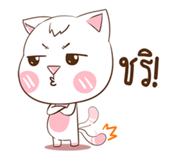 Ban-Yen : The pink cat. sticker #11763765