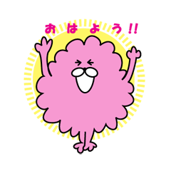 fluffy mofutan sticker