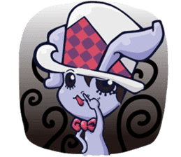 White Hat Gentleman Rabbit(daily papers) sticker #11765316