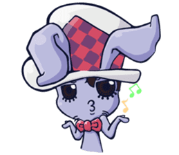 White Hat Gentleman Rabbit(daily papers) sticker #11765325