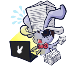 White Hat Gentleman Rabbit(daily papers) sticker #11765332