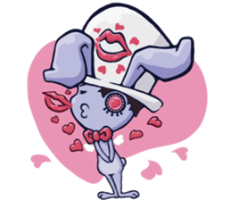 White Hat Gentleman Rabbit(daily papers) sticker #11765336
