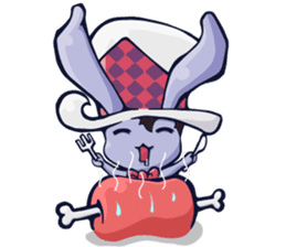 White Hat Gentleman Rabbit(daily papers) sticker #11765337