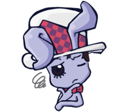 White Hat Gentleman Rabbit(daily papers) sticker #11765343