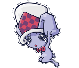 White Hat Gentleman Rabbit(daily papers) sticker #11765346