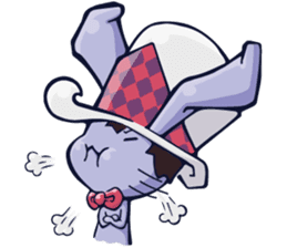 White Hat Gentleman Rabbit(daily papers) sticker #11765347