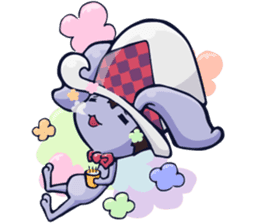 White Hat Gentleman Rabbit(daily papers) sticker #11765349