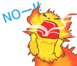 Fire cat [colon] sticker #11766689