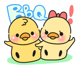 Couple of chick.summer sticker #11766758