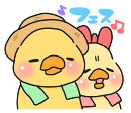 Couple of chick.summer sticker #11766760