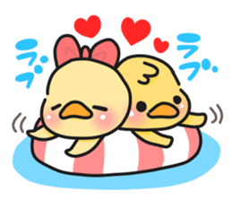 Couple of chick.summer sticker #11766770