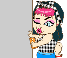 Sexy Sara plump girl (Eng.) sticker #11766881