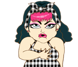 Sexy Sara plump girl (Eng.) sticker #11766890