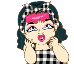 Sexy Sara plump girl (Eng.) sticker #11766894