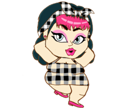 Sexy Sara plump girl (Eng.) sticker #11766901