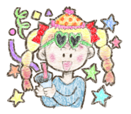 Sticker of pretty girl sticker #11769524