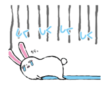 moving walleyed rabbit sticker #11769701