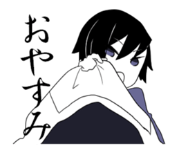 Rabbit mask boy sticker #11770925