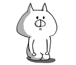 White cat of the Oita dialect 4 sticker #11773361