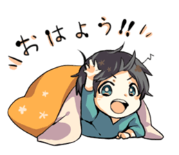 Cheeks cute boy sticker sticker #11773646