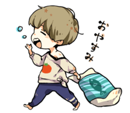 Cheeks cute boy sticker sticker #11773647