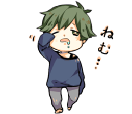 Cheeks cute boy sticker sticker #11773648