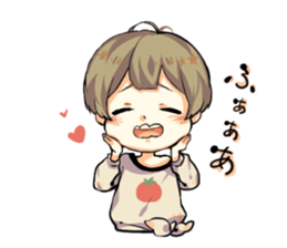 Cheeks cute boy sticker sticker #11773658