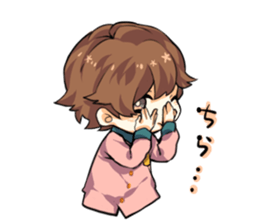 Cheeks cute boy sticker sticker #11773659
