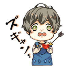 Cheeks cute boy sticker sticker #11773660