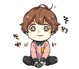 Cheeks cute boy sticker sticker #11773661