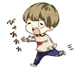 Cheeks cute boy sticker sticker #11773664