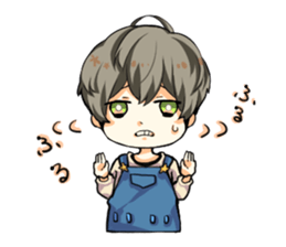 Cheeks cute boy sticker sticker #11773665
