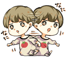 Cheeks cute boy sticker sticker #11773669