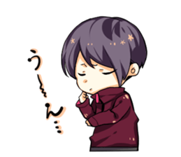 Cheeks cute boy sticker sticker #11773671