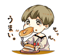 Cheeks cute boy sticker sticker #11773672