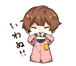Cheeks cute boy sticker sticker #11773675