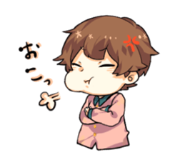 Cheeks cute boy sticker sticker #11773677