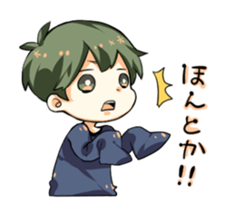 Cheeks cute boy sticker sticker #11773678