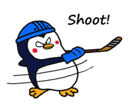 We are penguins loving ice hockey. sticker #11773874