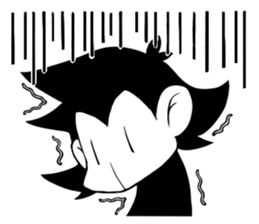 Monotone Monkey sticker #11773991