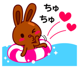 Chocolate rabbits Summer sticker #11775089