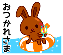 Chocolate rabbits Summer sticker #11775090