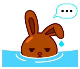 Chocolate rabbits Summer sticker #11775092