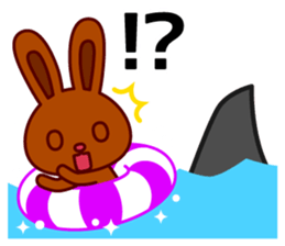 Chocolate rabbits Summer sticker #11775093