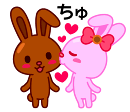 Chocolate rabbits Summer sticker #11775094