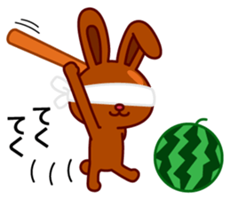 Chocolate rabbits Summer sticker #11775096