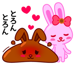 Chocolate rabbits Summer sticker #11775098