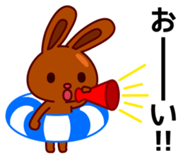Chocolate rabbits Summer sticker #11775102