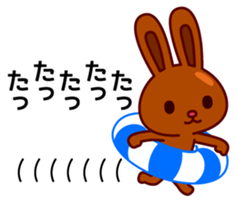 Chocolate rabbits Summer sticker #11775106
